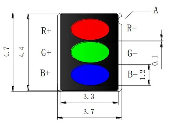 Lens SMD LED technische Zeichnung