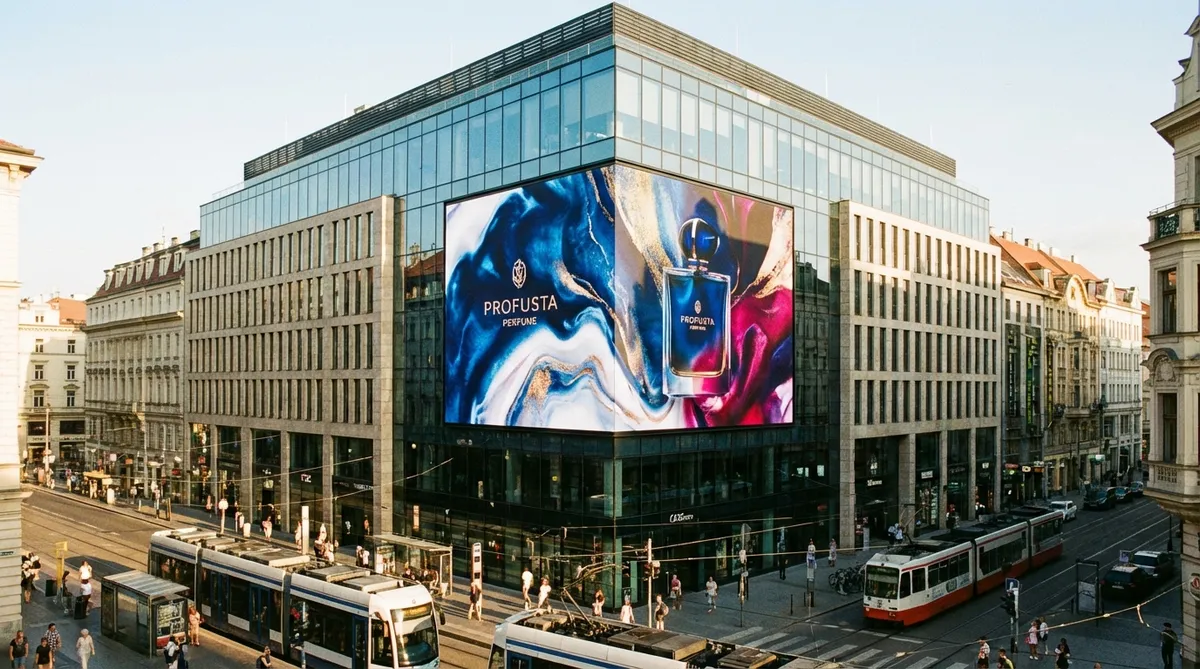 LED Display in der Hausfassade