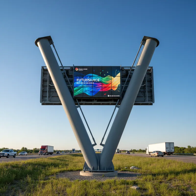 Outdoor LED Display – V-Konstruktion