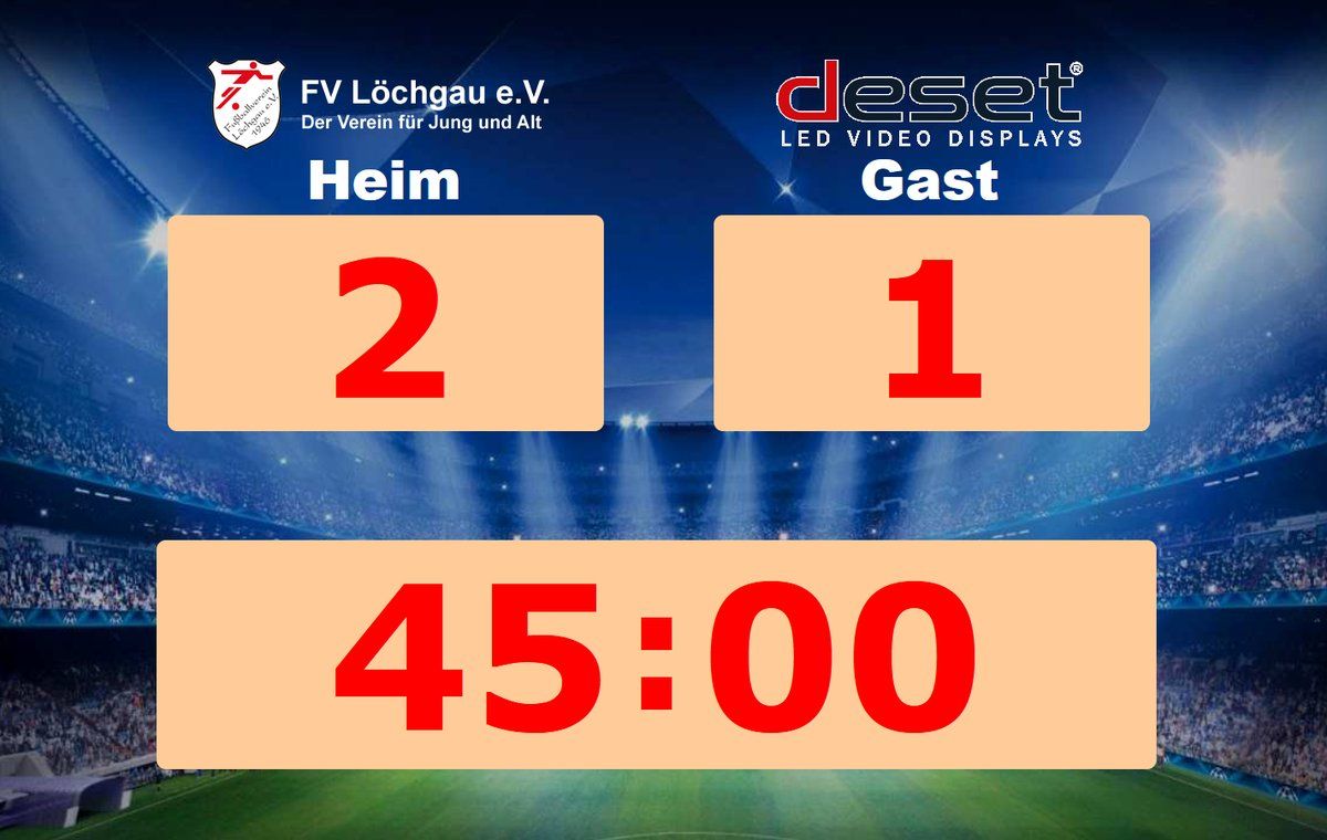 Spielstandsanzeige — deset Beispiel (FV Löchgau vs deset)
