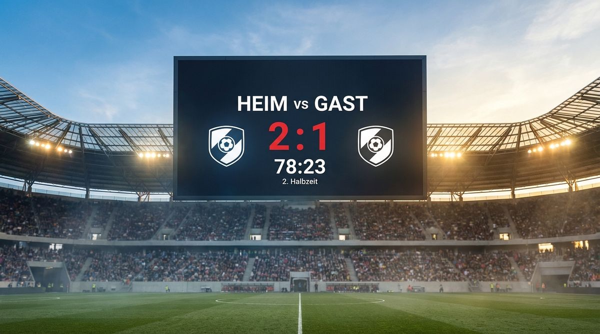 Spielstandsanzeige Hero — LED-Display im Stadion