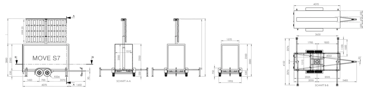 Technische Zeichnung Move S Trailer