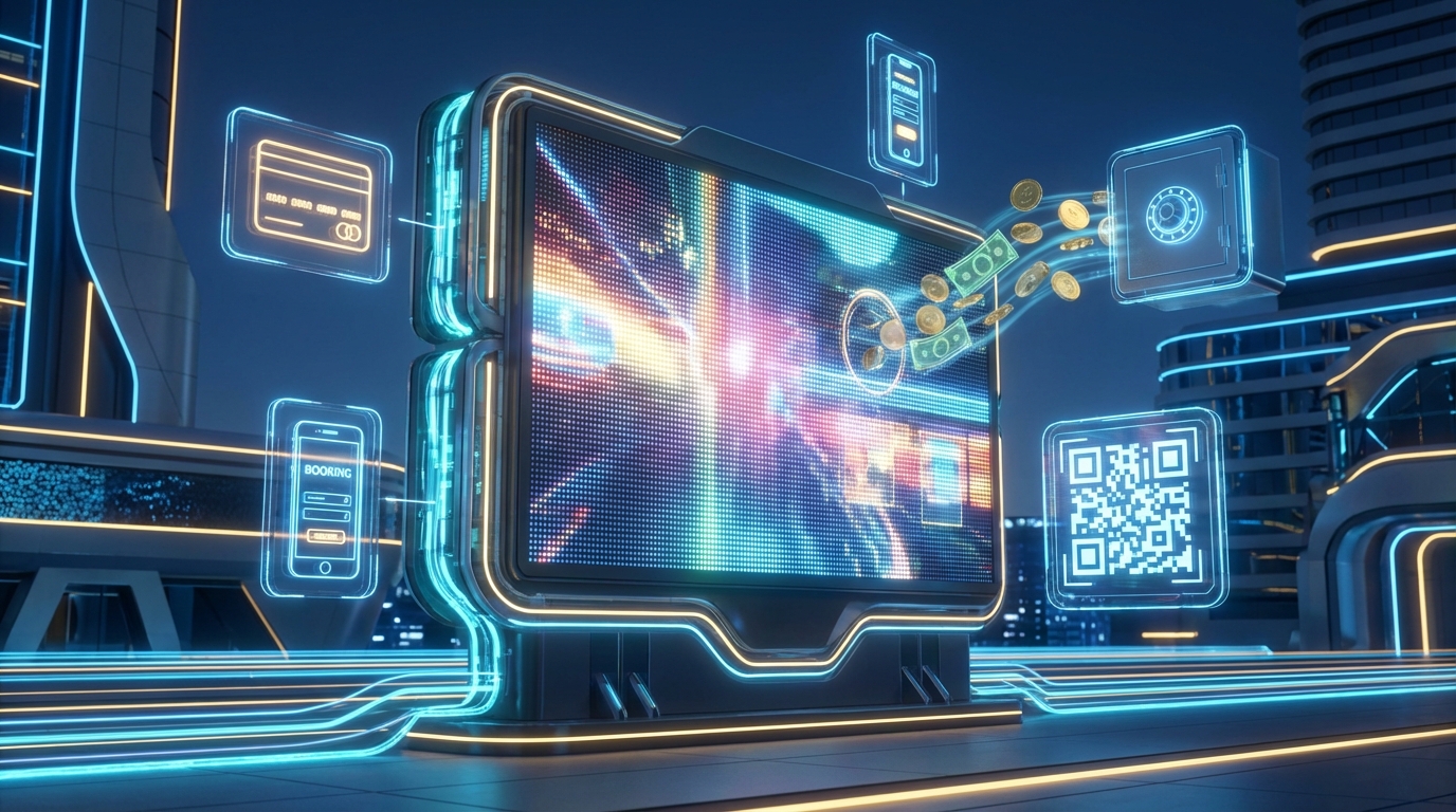 Selbstvermarktendes LED-Display mit automatischer Buchung