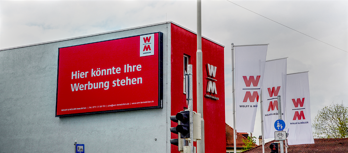 LED Display Firmengebäude